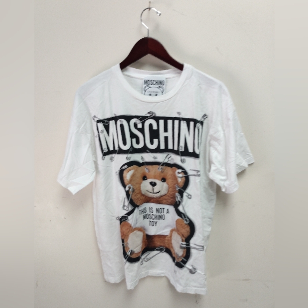 Moschino White Bear Graphic T-Shirt